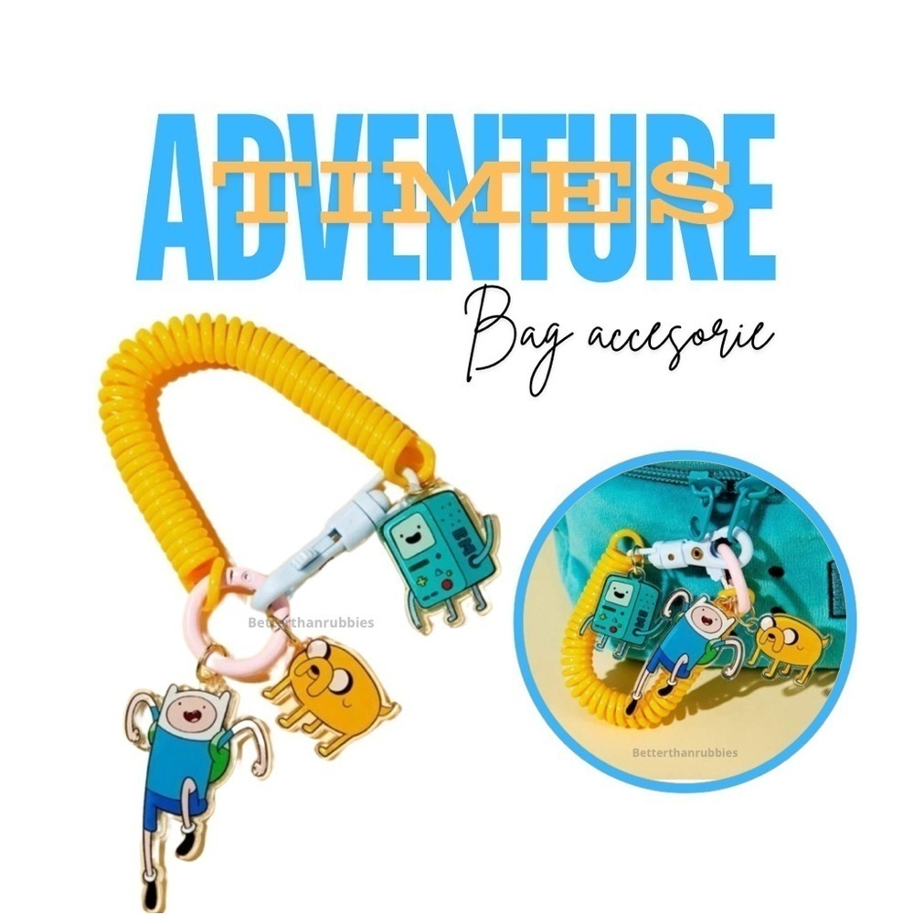 Adventure Time ADVENTURE TIME Cartoon Pendant Spring Rope Keychain, Bag …